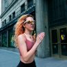 Lunettes de sport BleeqUp blanc Ranger lA avec caméra