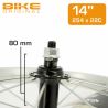 Roue avant 14" ETRTO 254X22C écrous