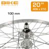 Roue avant 20" ETRTO 406X21C écrous