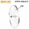 Roue avant 20" ETRTO 406X21C écrous