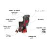 Porte bébé BOODIE fixation cadre noir-rouge