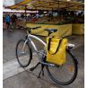 Sacoche arrière pp recyclé fixation porte-bagages - JAUNE