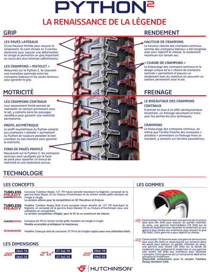 Hutchinson Python 2 Souple Pneu